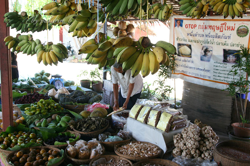 ตลาดโก้งโค้ง บ้านแสงโสม อยุธยา