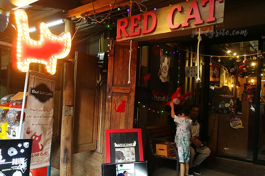 แปดริ้ว 4 Red Cat Cafe ร้านกาแฟสุดชิลที่ตลาดบ้านใหม่ 100 ปี